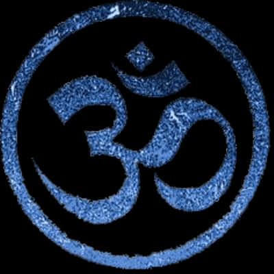 Om Symbol Glittering Blue | PNGpix.com