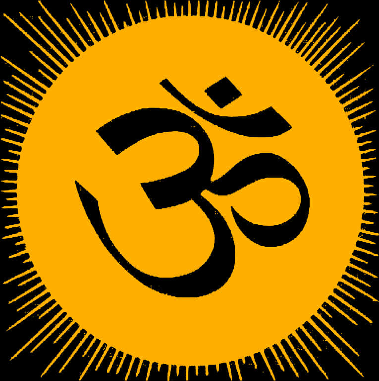 Om Symbol Radiant Background PNG image