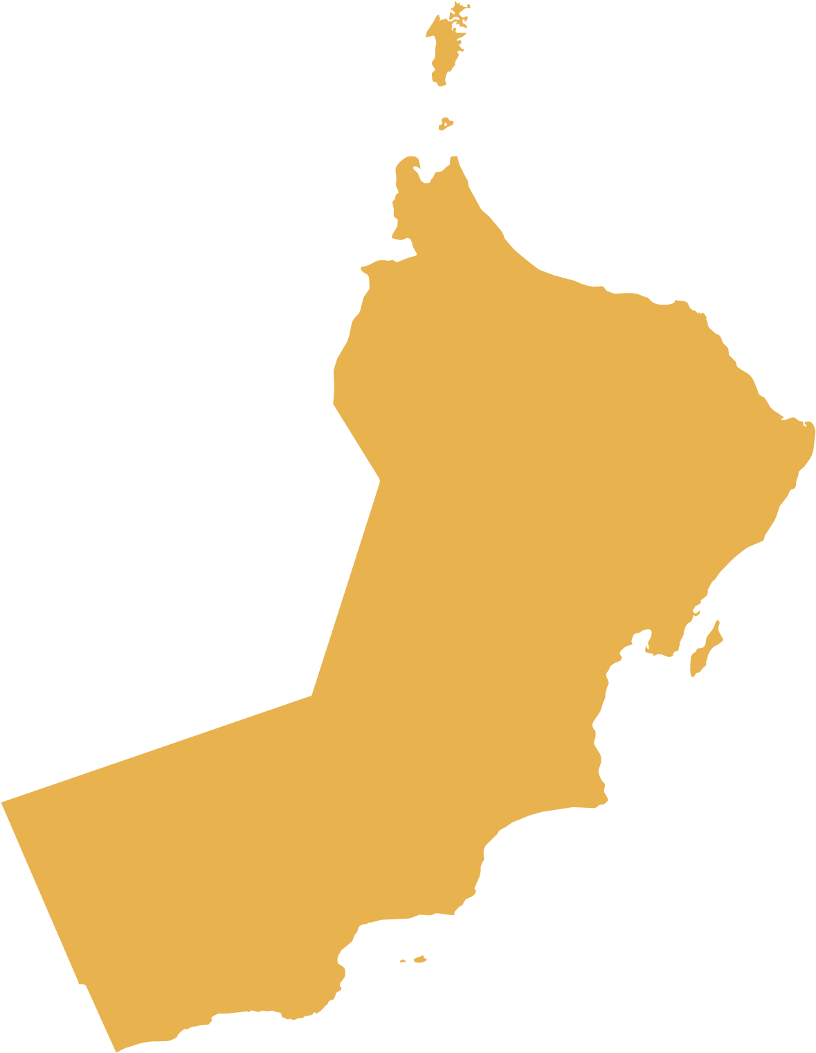 Oman Map Silhouette PNG image