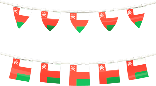 Oman National Day Bunting Decoration PNG image