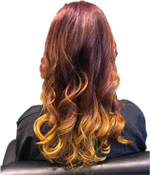 Ombre Curls Hairstyle PNG image