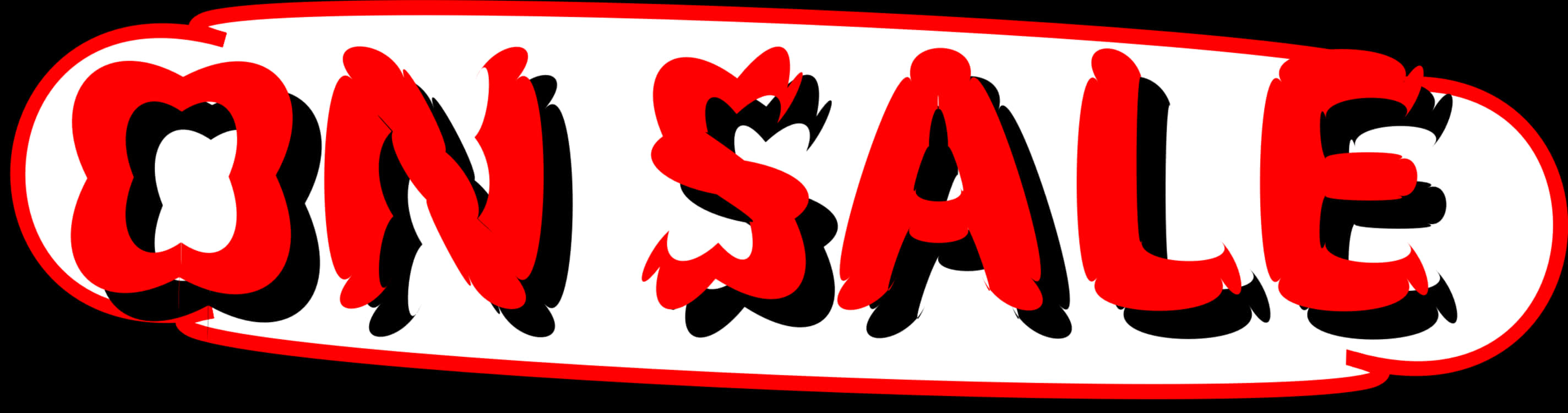 On Sale Red Black Signage PNG image