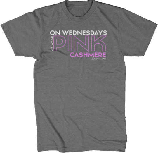 On Wednesdays Wear Pink Cashmere Tshirt PNG image
