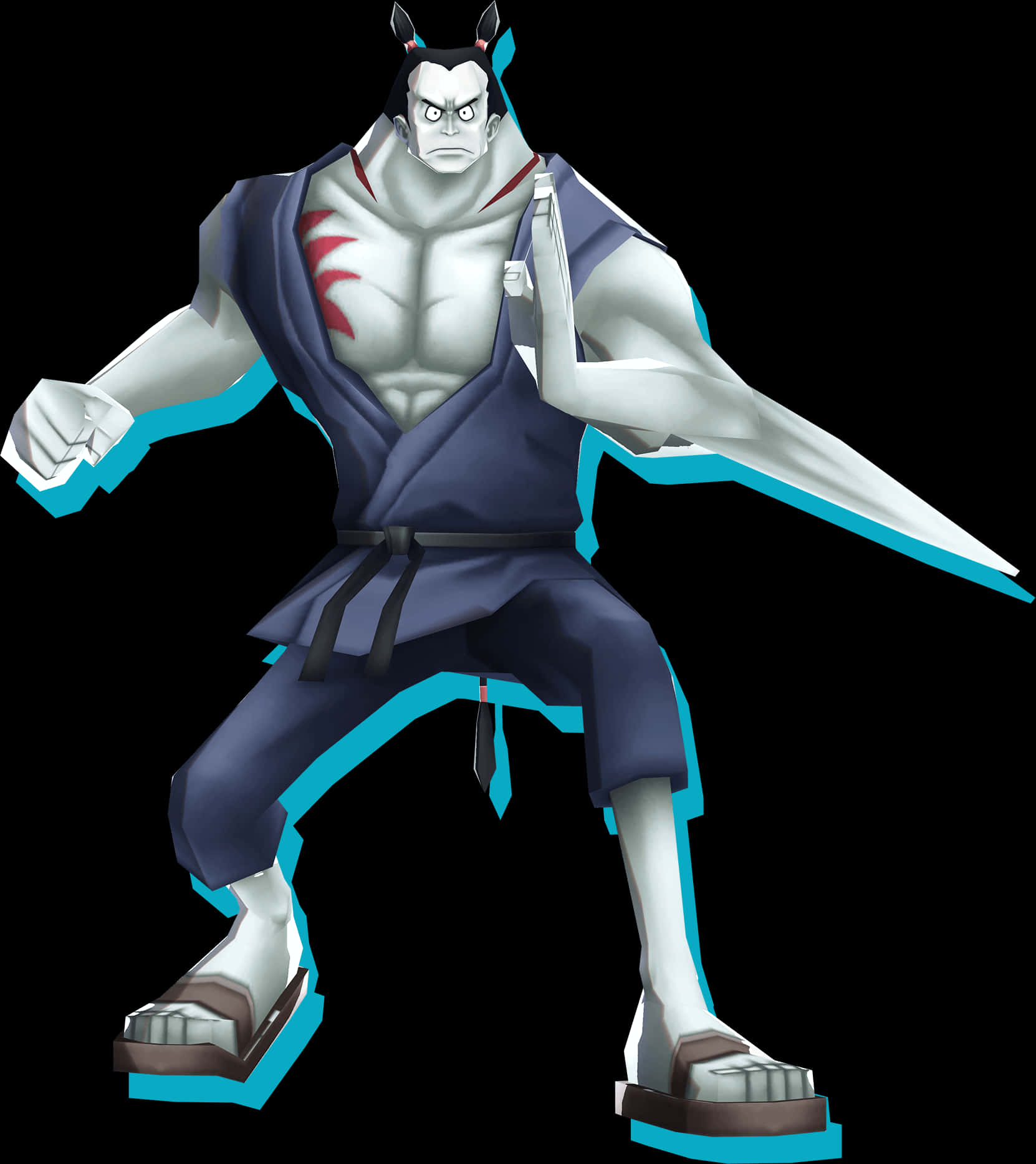 One Piece Character Jinbe Stance PNG image