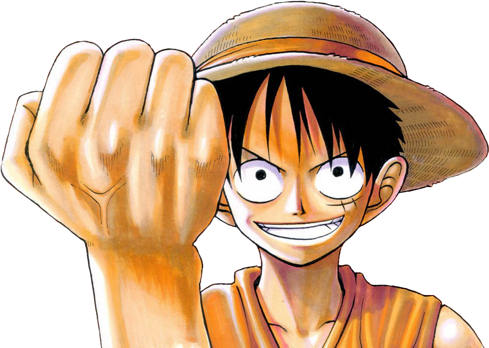 One Piece Luffy Cheerful Pose PNG image