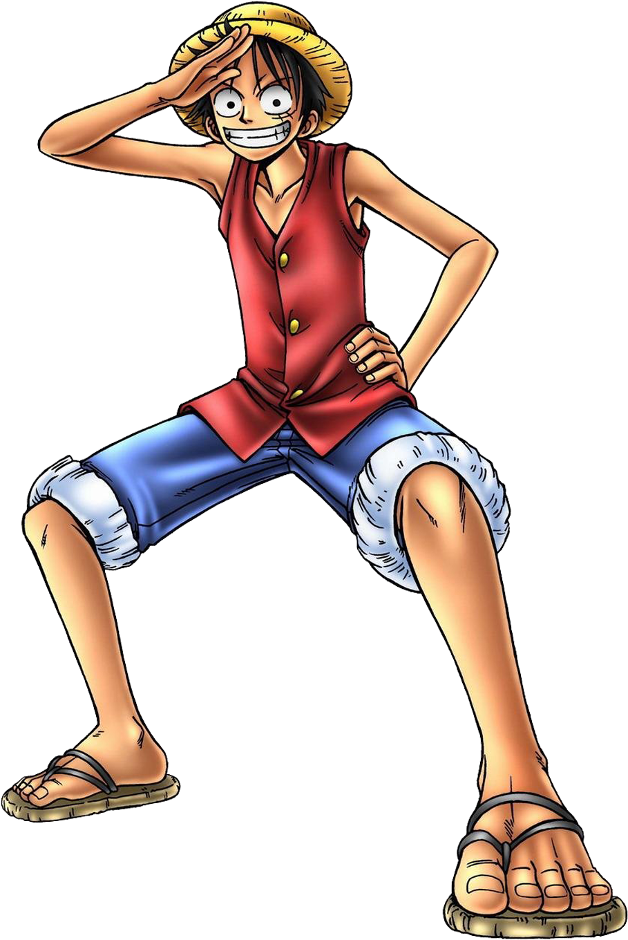 One Piece Luffy Classic Pose PNG image