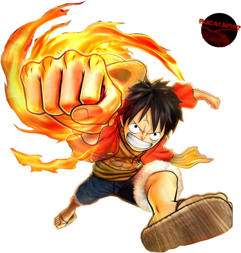 One Piece Luffy Fire Fist Attack PNG image