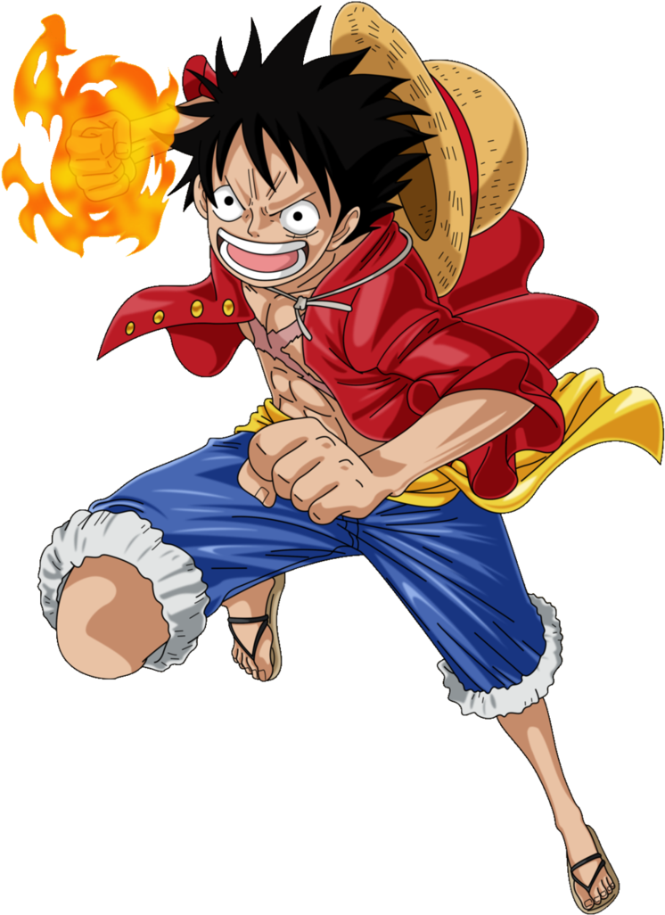 One Piece Luffy Fire Fist Attack PNG image