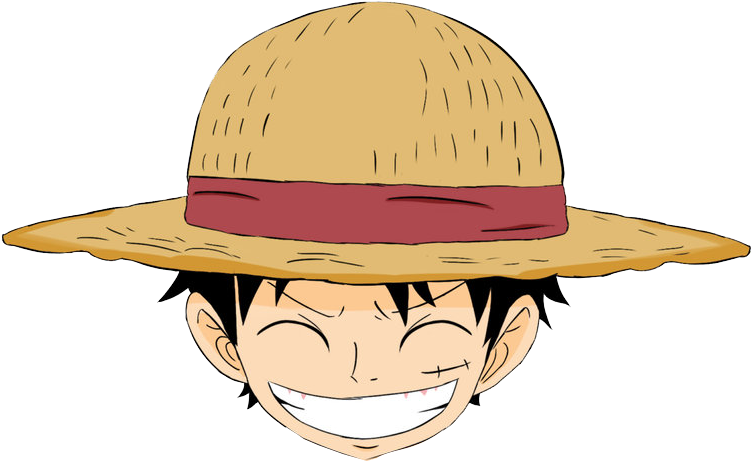 One Piece Luffy Happy Expression PNG image