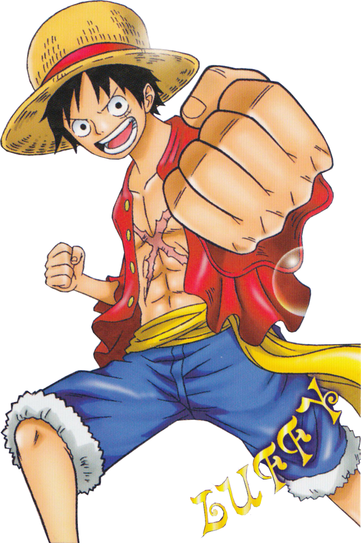 One Piece Luffy Punch Ready PNG image