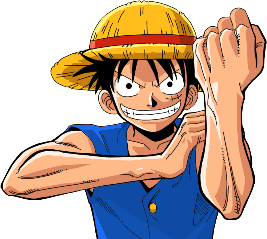 One Piece Luffy Readyfor Action PNG image