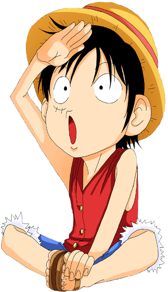 One Piece Luffy Saluting PNG image