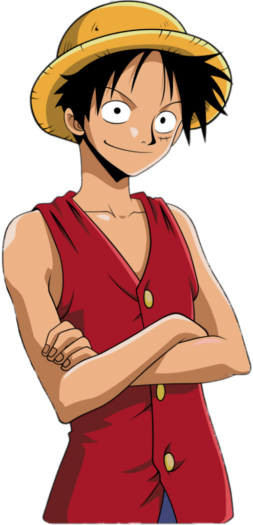 One Piece Luffy Straw Hat Smile PNG image