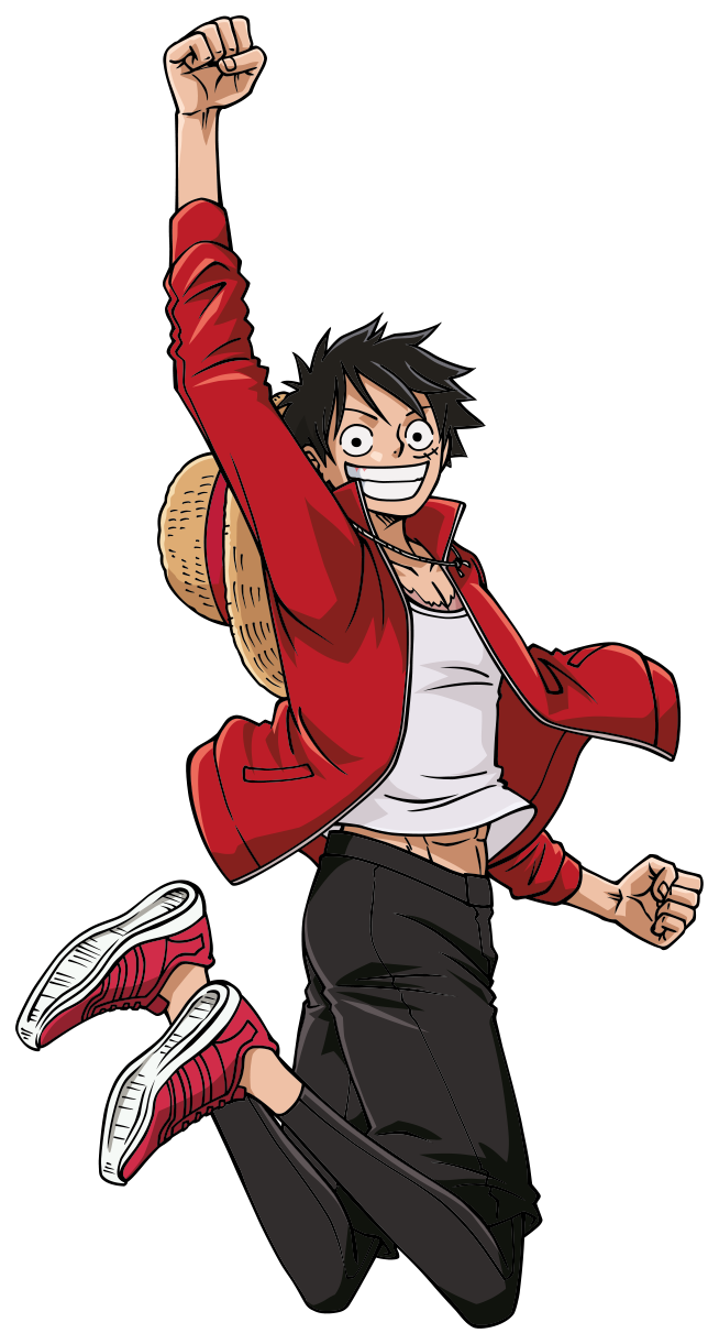 One Piece Luffy Victory Pose PNG image