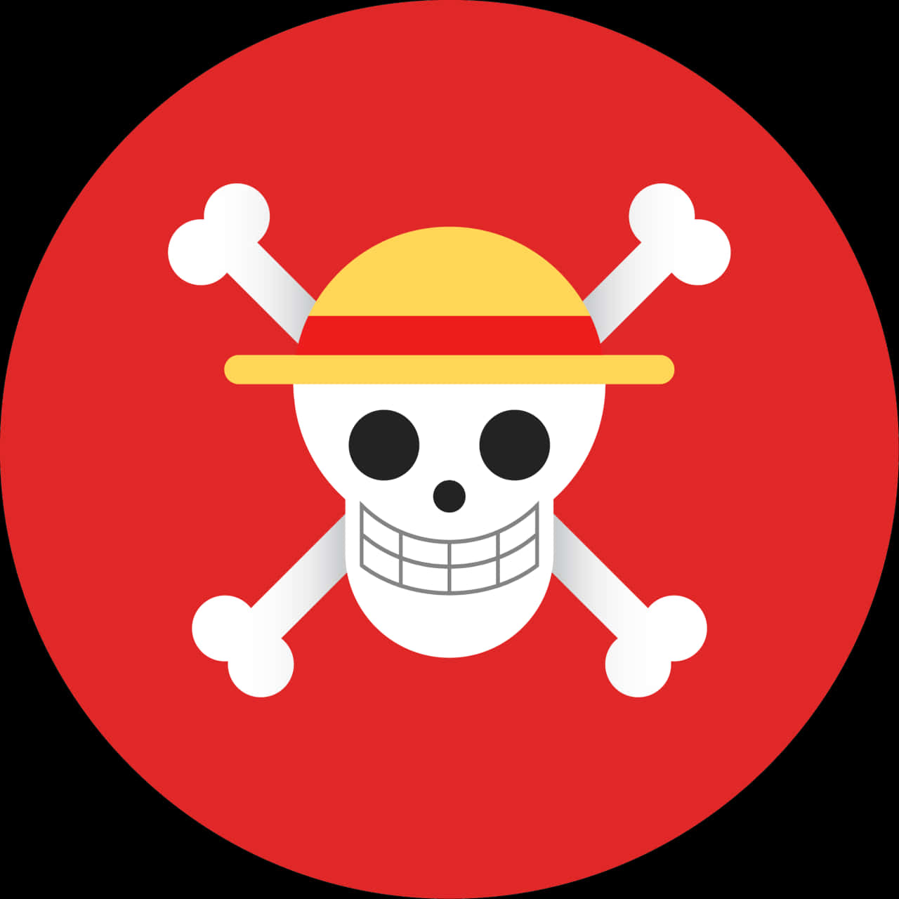 One Piece Straw Hat Pirate Flag PNG image