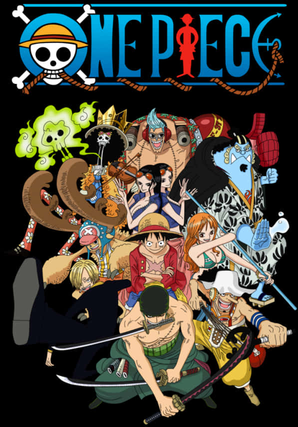 One Piece Straw Hat Pirates Illustration PNG image