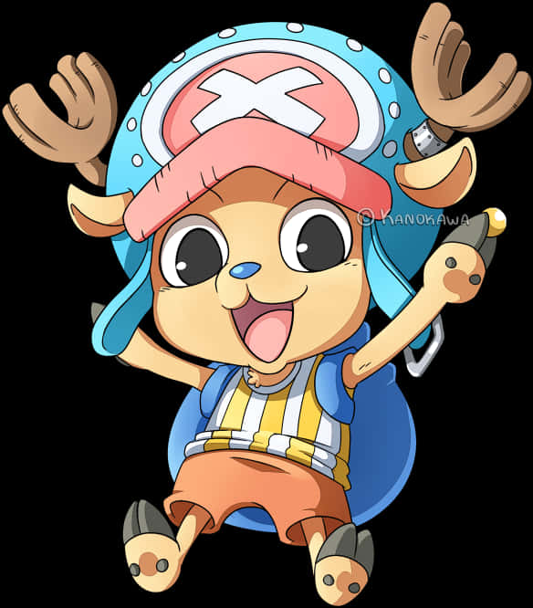 One Piece Tony Tony Chopper Cheerful Pose PNG image