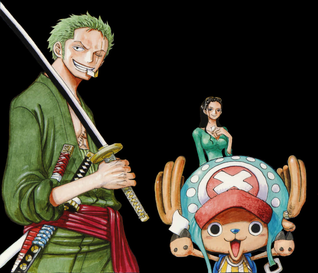One Piece Zoroand Friends PNG image