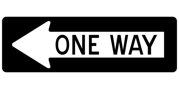 One Way Sign Arrow Direction PNG image