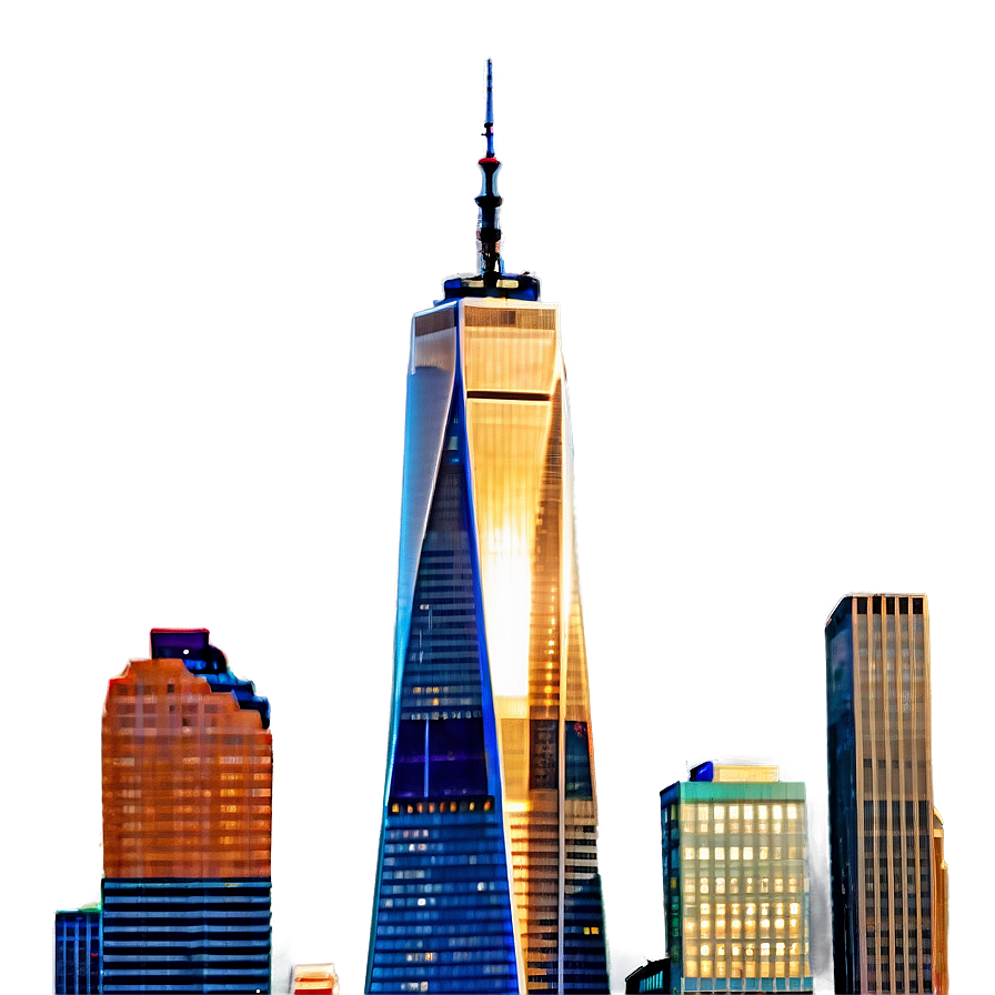 One World Trade Center Golden Hour Png Ysk PNG image