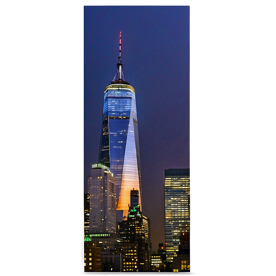 One World Trade Center Night View Png 06252024 PNG image