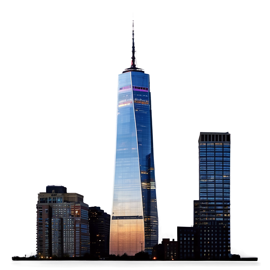 One World Trade Center Night View Png 06252024 PNG image