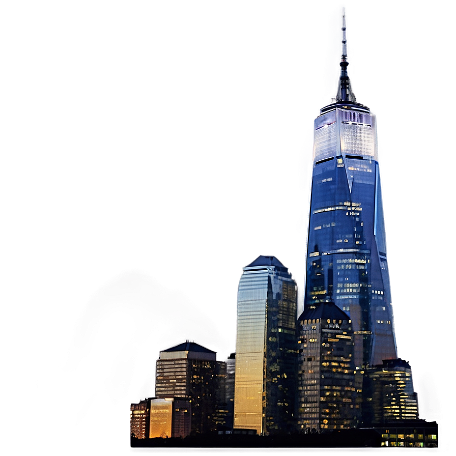 One World Trade Center Night View Png 06252024 PNG image