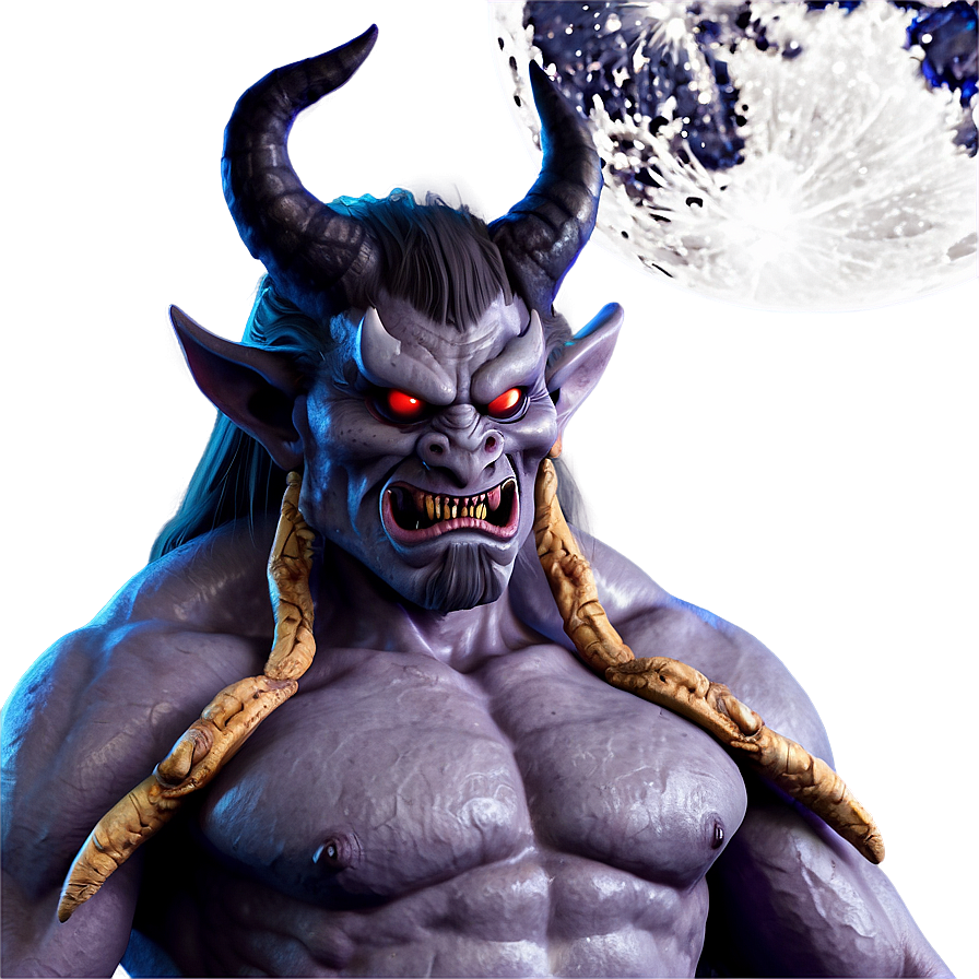 Oni Demon Under Moonlight Png Jio3 PNG image