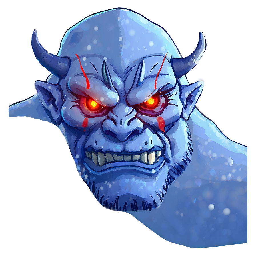 Oni In Snowy Landscape Png Pta15 PNG image