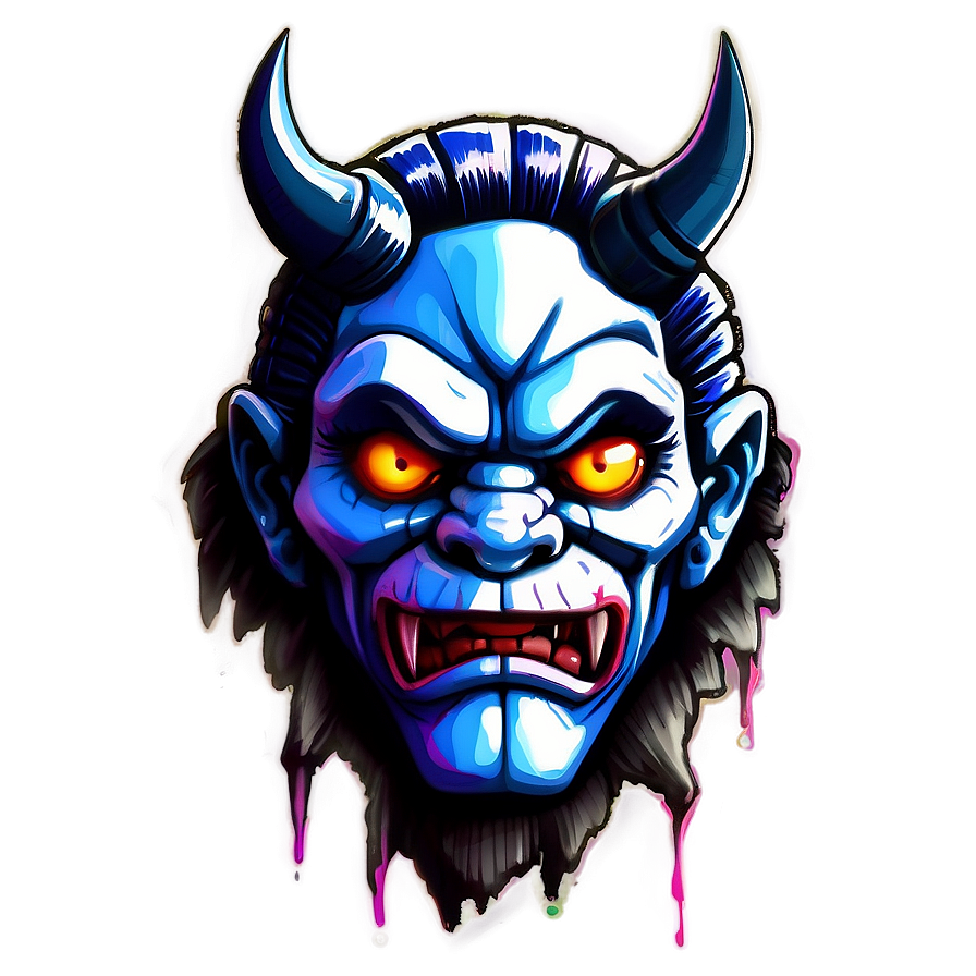 Oni Inspired Graffiti Art Png Mbi46 PNG image