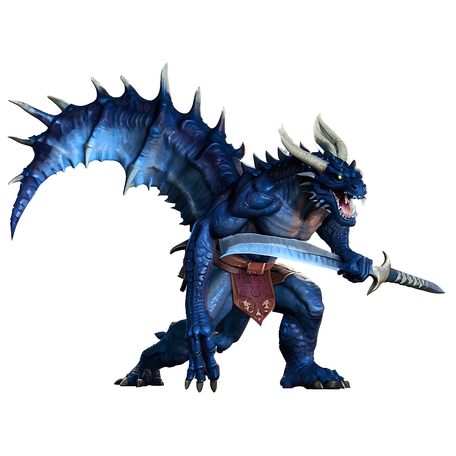 Oni Slaying Dragon Png 06122024 PNG image