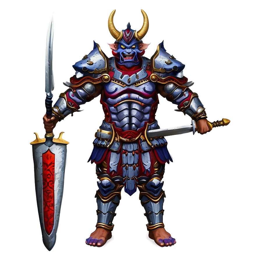 Oni Warrior In Armor Png Ywi PNG image