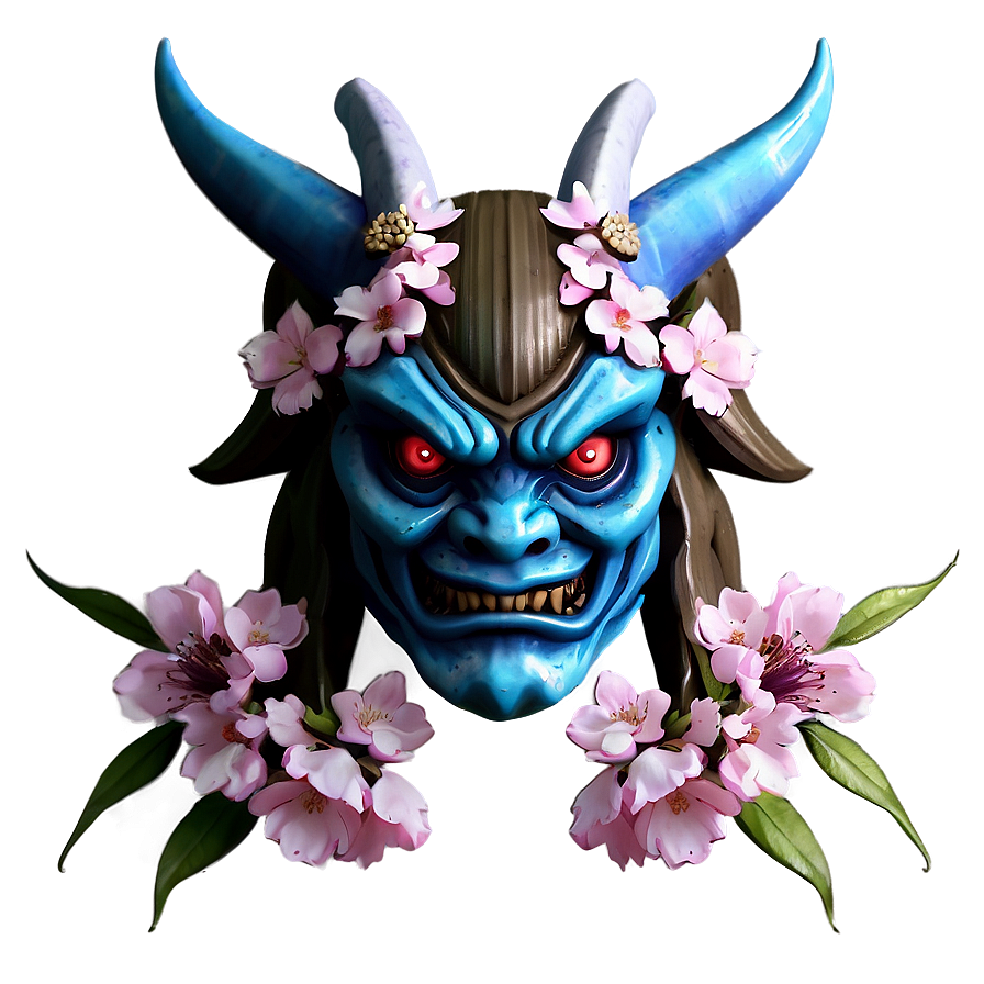 Oni With Cherry Blossoms Png Eqv49 PNG image