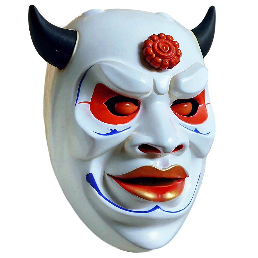 Oni With Noh Drama Mask Png 06122024 PNG image