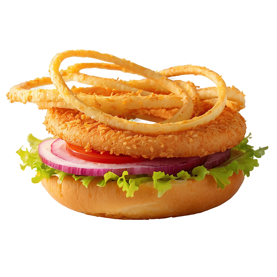 Onion Ring Burger Png Ltv36 PNG image