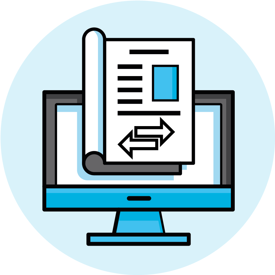 Online Document Transfer Icon PNG image