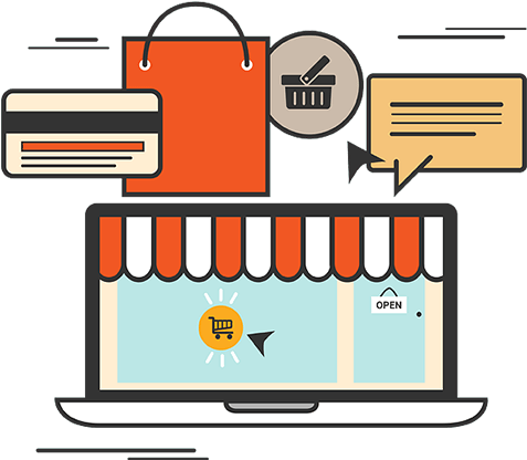 Online Shopping Concept Illustration PNG image