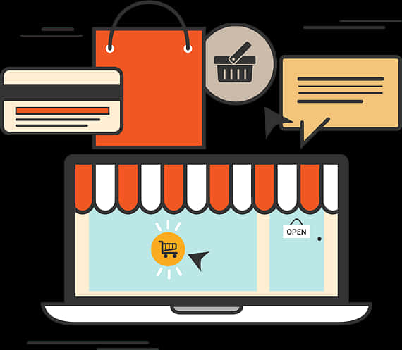 Online Shopping Concept Illustration PNG image