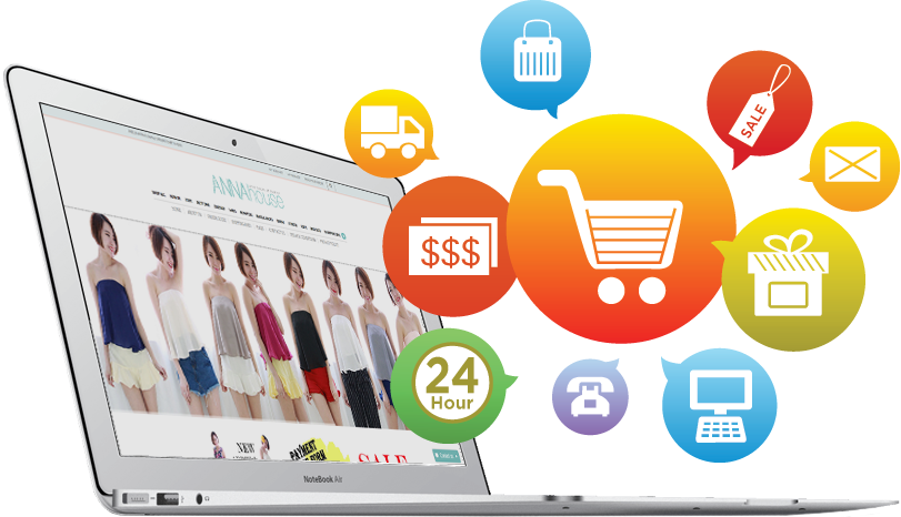 Online Shopping Featuresand Benefits PNG image