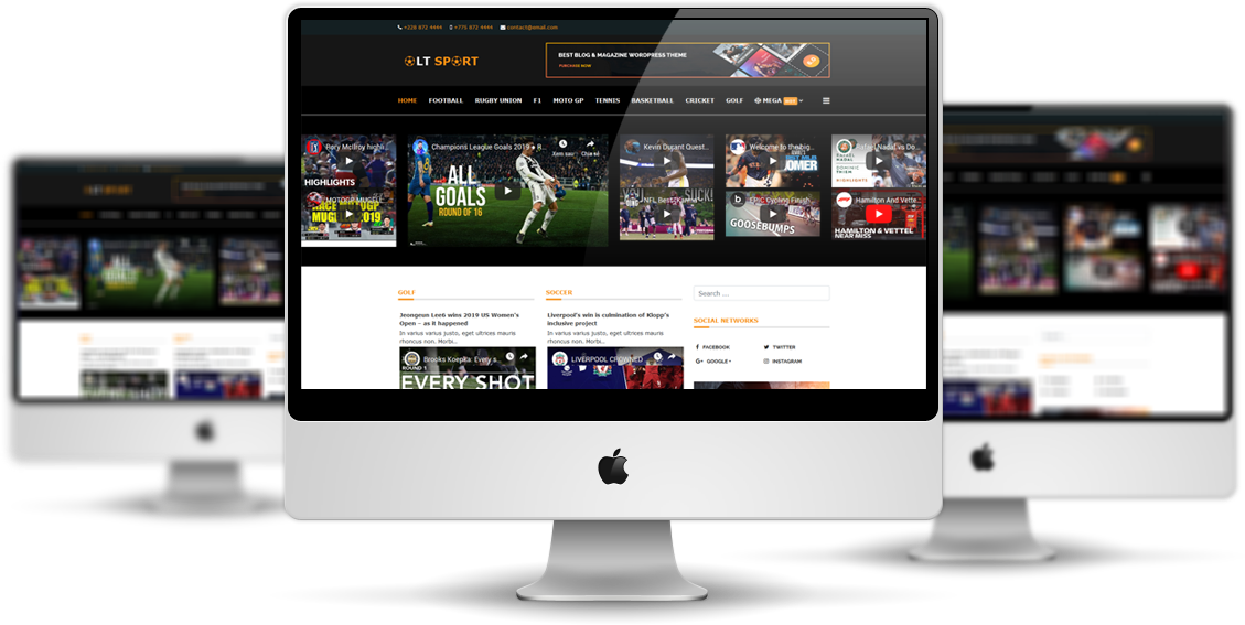 Online Sports Store Website Display PNG image