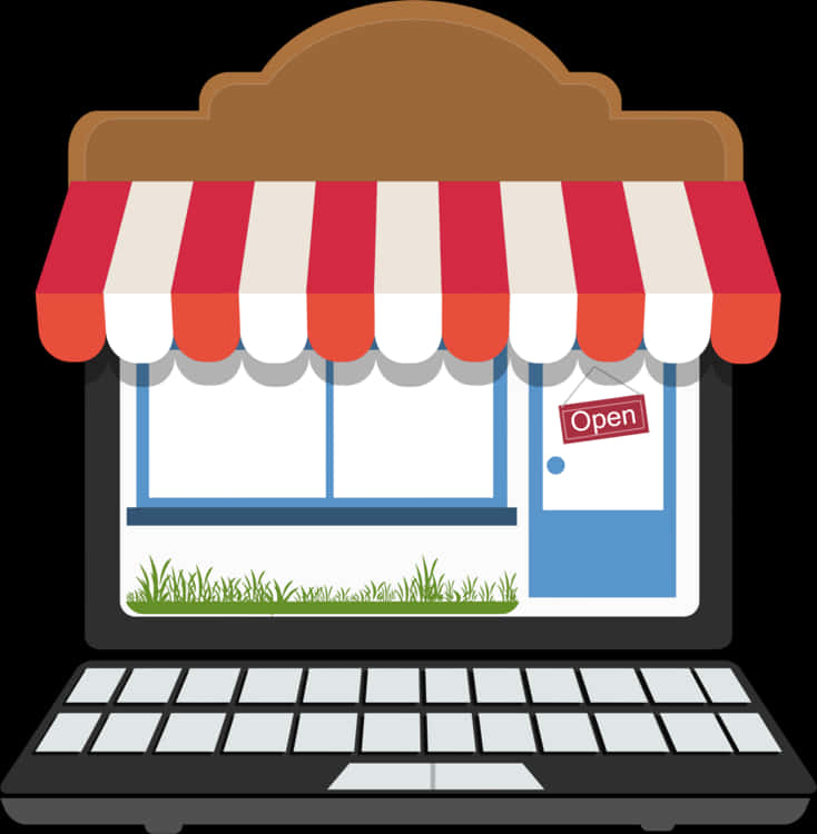 Online Storefront Keyboard Graphic PNG image