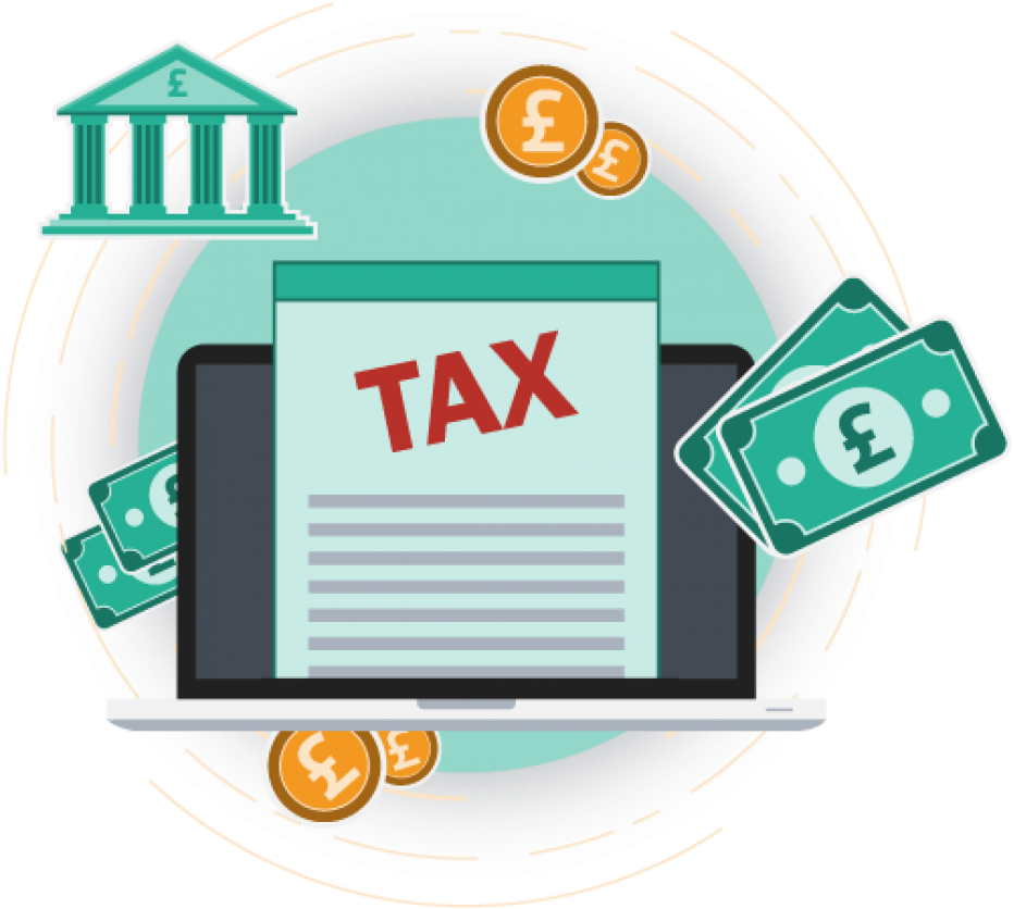 Online Tax Management Concept PNG image