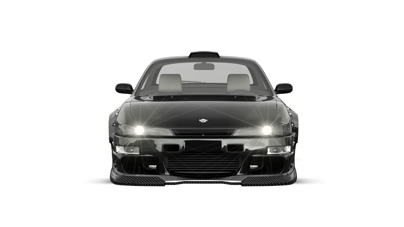 Opel Carwith Beaming Headlights PNG image