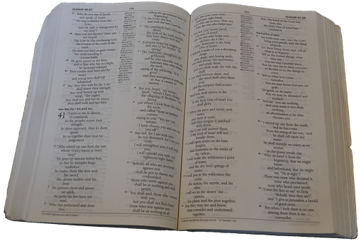 Open Bible Psalms Text PNG image