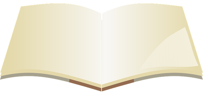 Open Blank Book Illustration PNG image