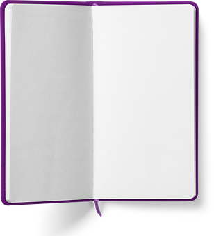 Open Blank Purple Notebook PNG image