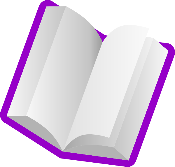 Open Book Clipart Purple Cover PNG image