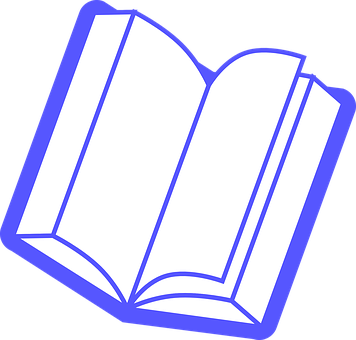 Open Book Icon Blue PNG image