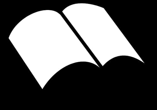 Open Book Icon Silhouette PNG image
