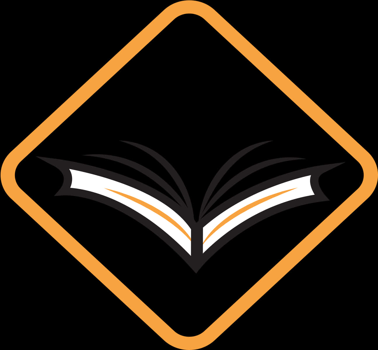 Open Book Logo Design PNG image